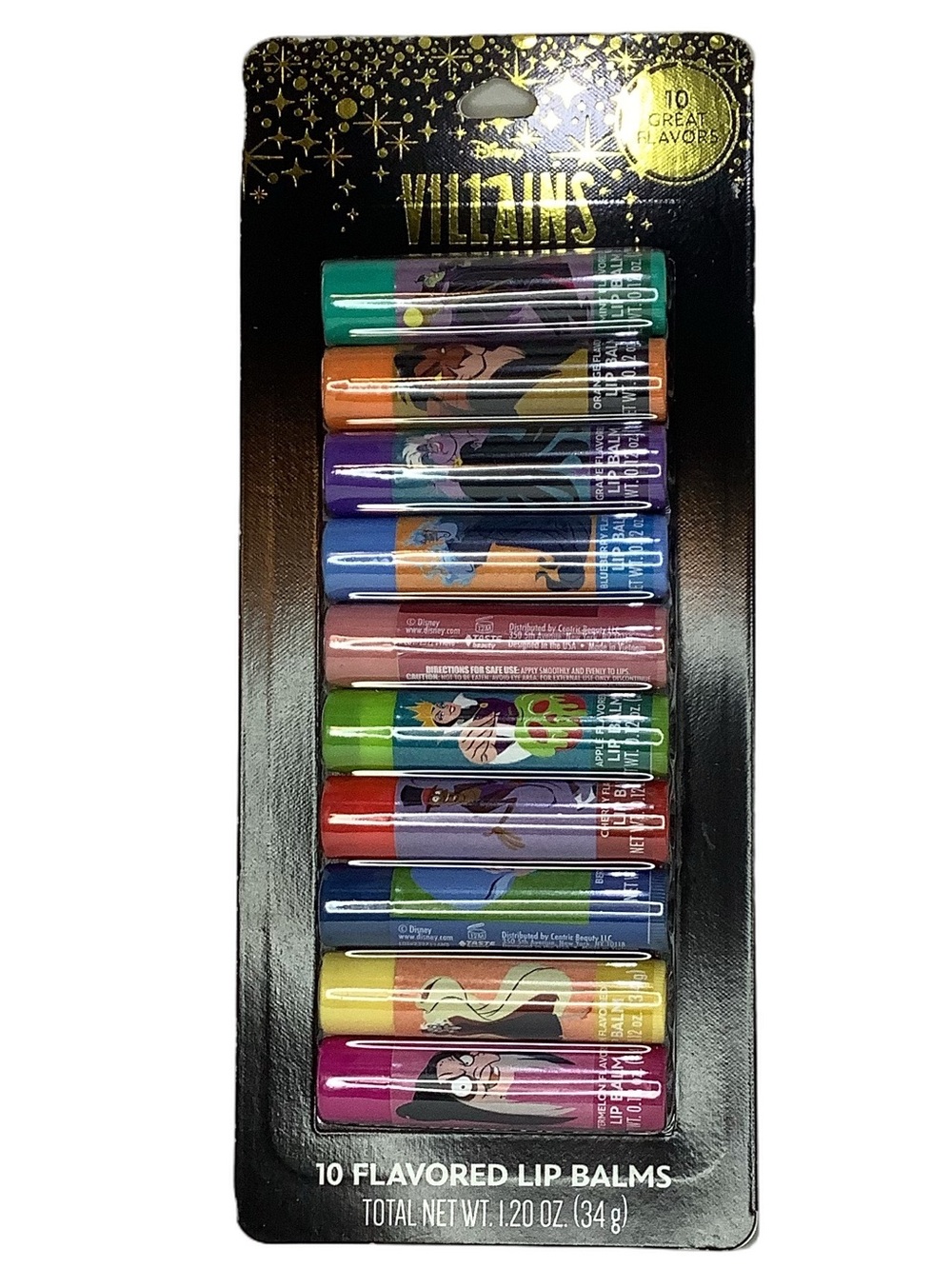 Disney Villains 10 Flavored Lip Balm Set By Taste Beauty